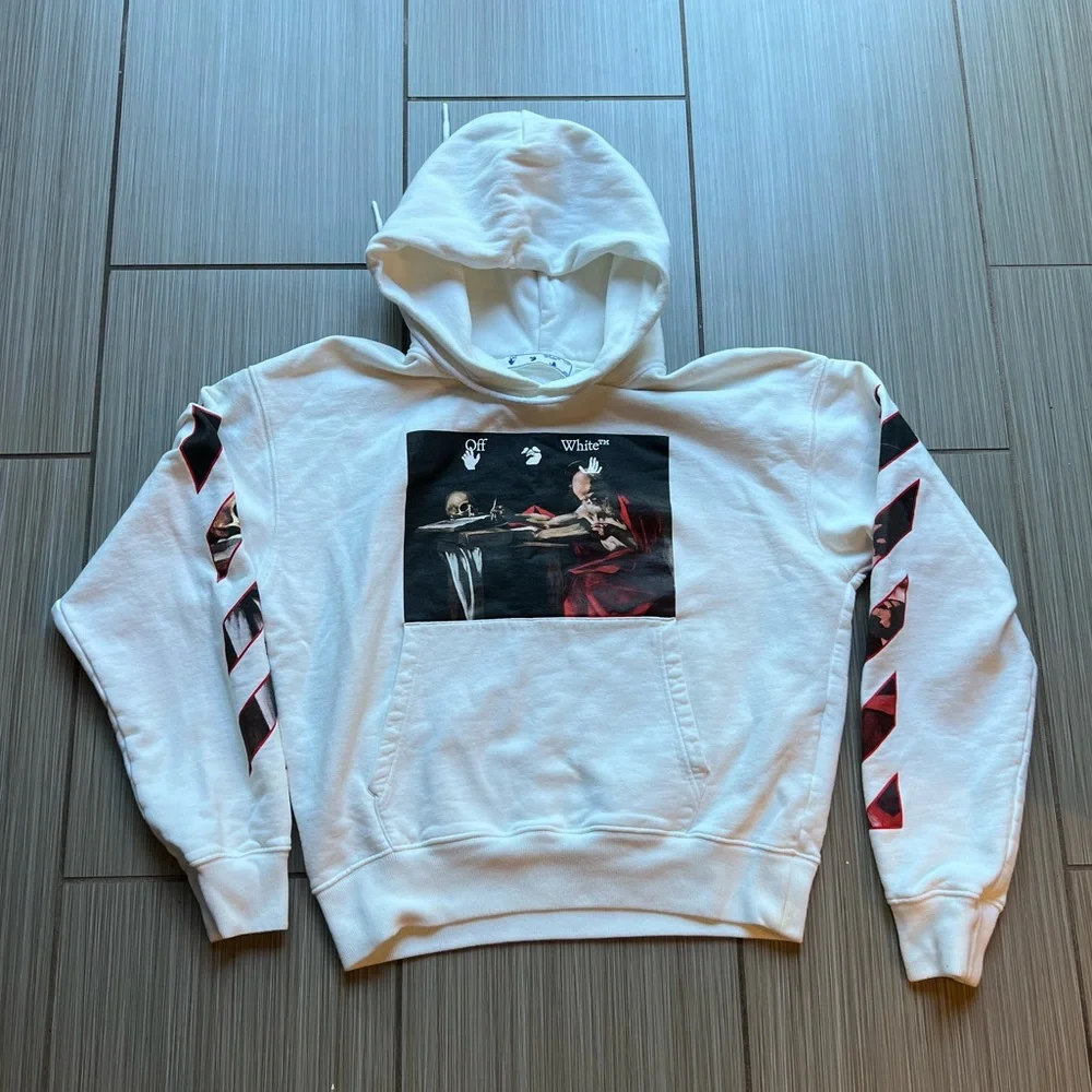 Off-White | Jackets & Coats | 23 Off White Tm Hoodie White Lg425